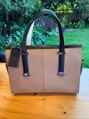 Ted Baker Blush Pink Satchel with Black Handles